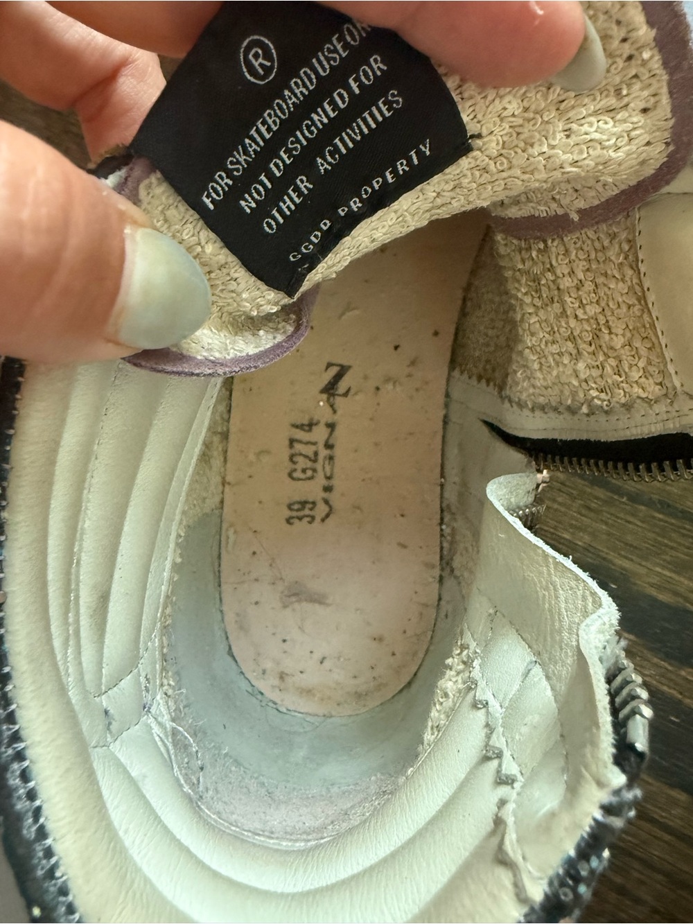 Golden Goose Silver, Black & Lilac High-Top Sneakers - Picture 4 of 4